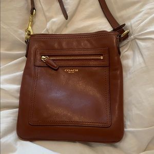 Coach brown cross body-gently used